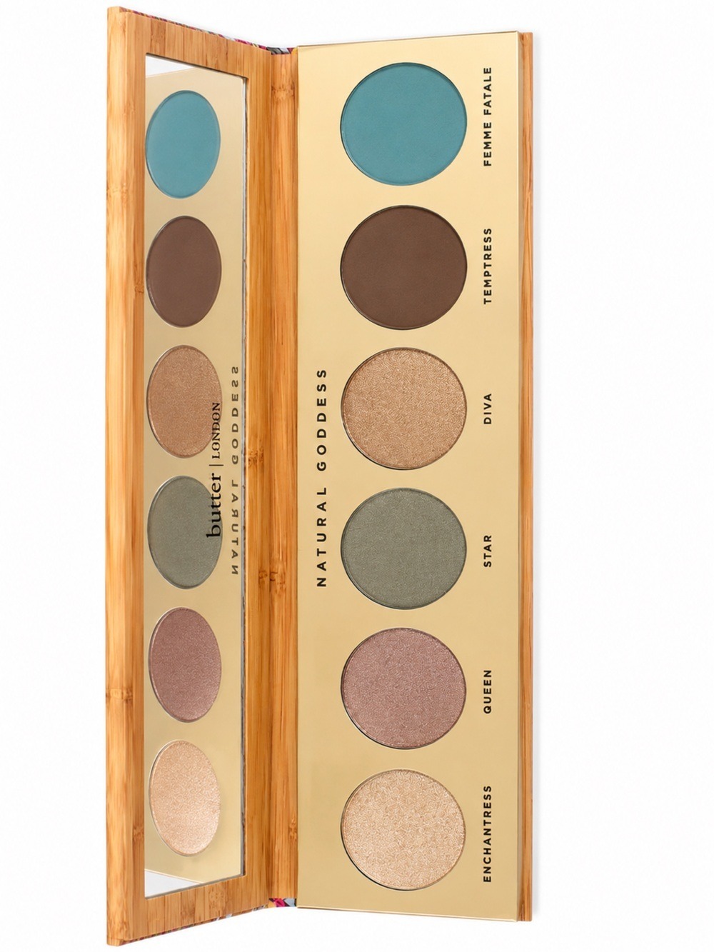 butter LONDON Natural Goddess Eyeshadow Palette - Teal, Brown, Gold, Olive, Rose